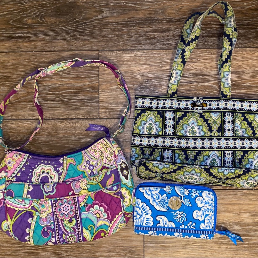 Vera Bradley Lot (includes two bags, one wallet)